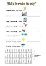 English Worksheet: weather conditions