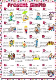 English Worksheet: Present Simple - multiple choice (Greyscale + KEY included)