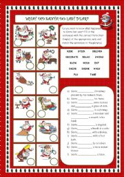 English Worksheet: WHAT DID SANTA DO LAST YEAR?