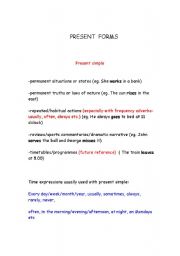 English Worksheet: Present Simple Theory