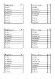 English Worksheet: speaking class