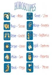 English Worksheet: Horoscopes