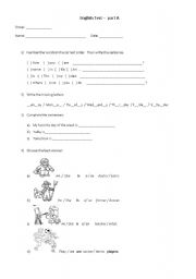 English worksheet: test