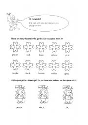 English worksheet: Colours