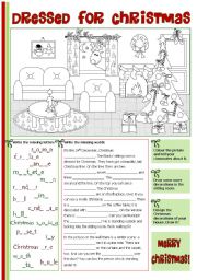 English Worksheet: Dressed for Christmas