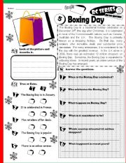 English Worksheet: RC Series_HO HO Edition 05_Boxing Day (Fully Editable + Key)