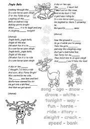 English Worksheet: Jingle Bells Song