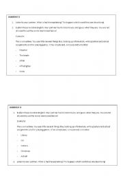 English worksheet: Describing language