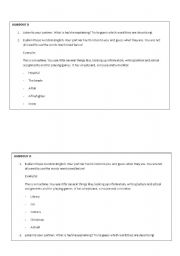 English Worksheet: Describing language