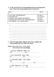 English Worksheet: Present Progressive tense