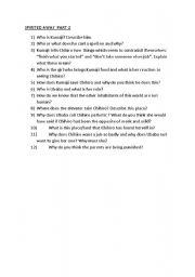 English worksheet: Spirited Away Questions Part 2