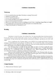 English Worksheet: Christmas Consumerism