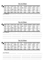 English worksheet: IPA /ie/ maze