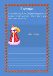 English worksheet: Christmas facebook