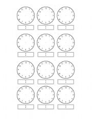 Analogue/Digital Time Template