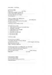 English worksheet: Bruno Mars It will rain song