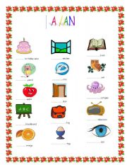 English Worksheet: a / an