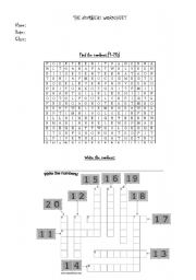 English worksheet: Numbers