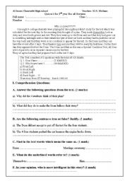 English worksheet: who is clever ???????