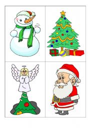 English Worksheet: Christmas flashcards