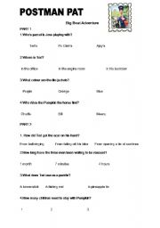 English worksheet: Postman Pat: Big boat adventure