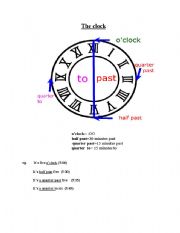 English Worksheet: the clock