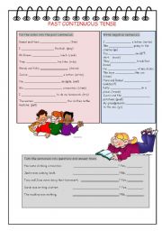 English Worksheet: Past Continuous 