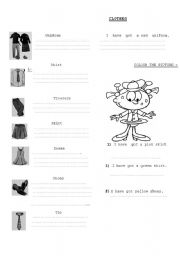 English worksheet: clothes