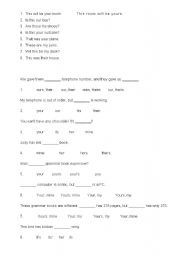 English worksheet: Pronouns