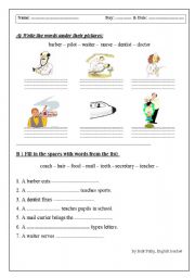 English worksheet: Jobs 