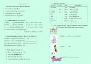 English Worksheet: Grammar test