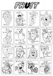 English Worksheet: fruit