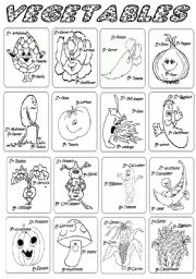 English Worksheet: vegetables