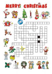 English Worksheet: Christmas crossword