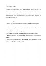 English Worksheet: thanks to/ owing to