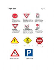 English Worksheet: Traffic signs