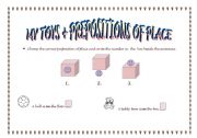 English worksheet: My Toys + Prepositions of place