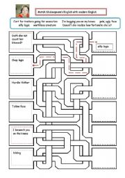 Romeo and Juliet Act 3 Sc5 Match to modern English part 3 maze