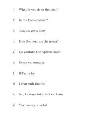 English Worksheet: Partner Find Sentences