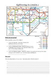 English Worksheet: Sightseeing in London 1