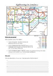 English Worksheet: Sightseeing in London 1