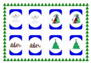 English Worksheet: Xmas Uno! (blue)