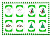 English Worksheet: Xmas Uno game (Green cards)