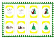 English Worksheet: Xmas Uno game (yellow cards)