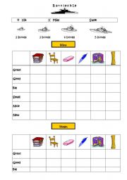 English Worksheet: Whats this Battleship Game.