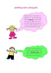 English worksheet: hobbies and interests