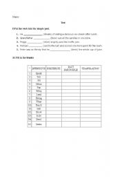 English worksheet: Test on irregular verbs