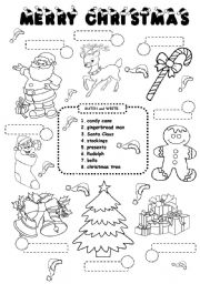 English Worksheet: CHRISTMAS worksheet