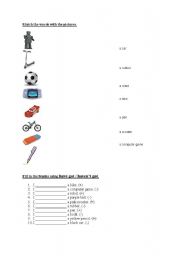 English worksheet: toys-have got-havent got