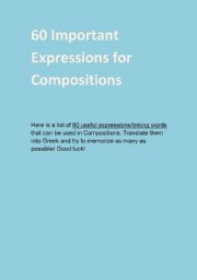 60 Important expressions for compositions